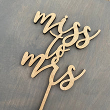 Load image into Gallery viewer, Miss to Mrs Cake Topper, 5&quot;W
