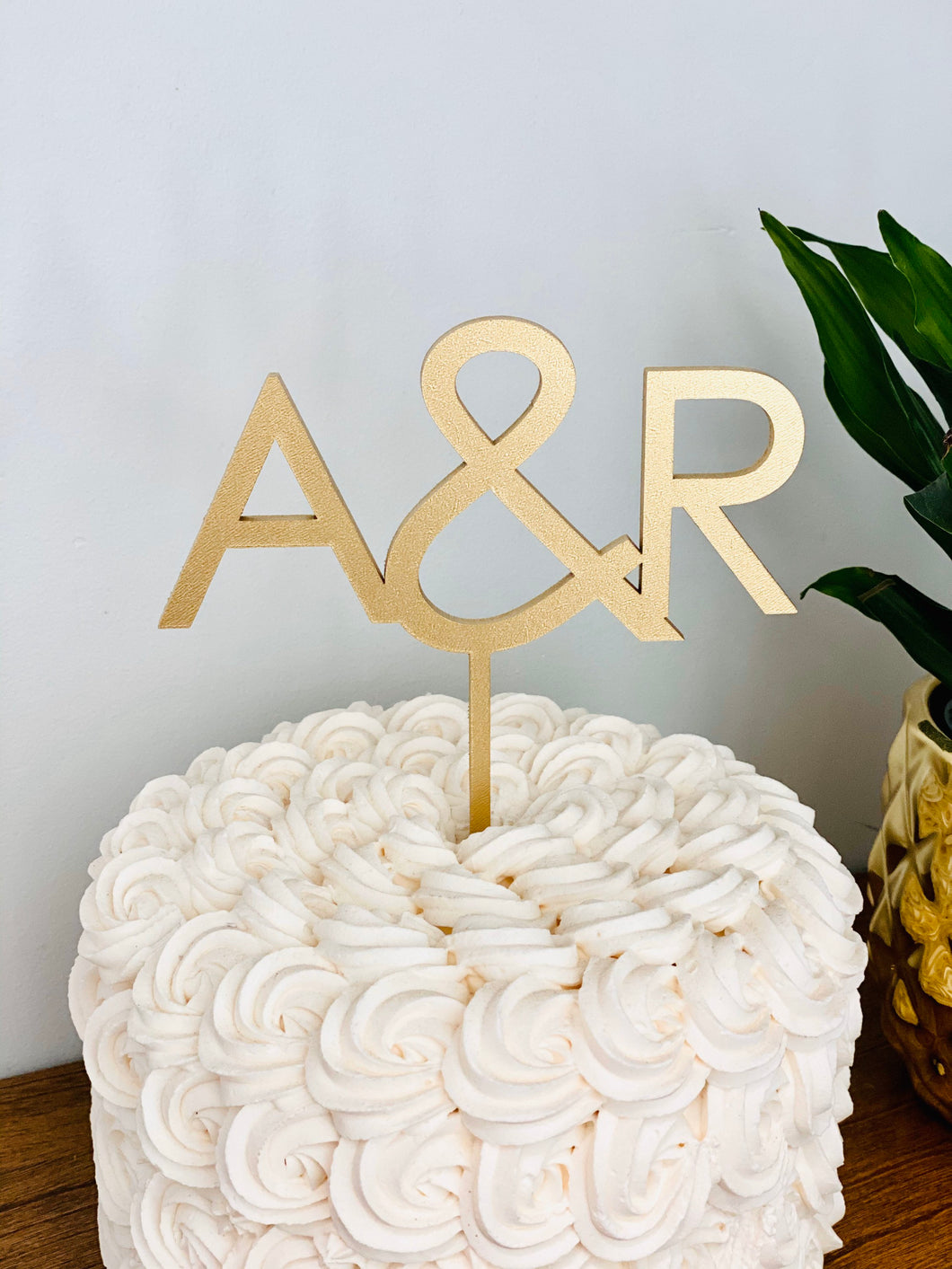 Personalized 2 Initials Cake Topper, 5
