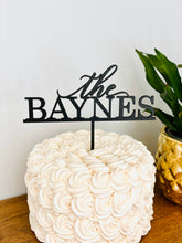 Load image into Gallery viewer, Personalized The Last Name Cake Topper, 6&quot;W (Version 2)
