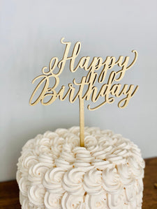 Happy Birthday Cake Topper, 6"W