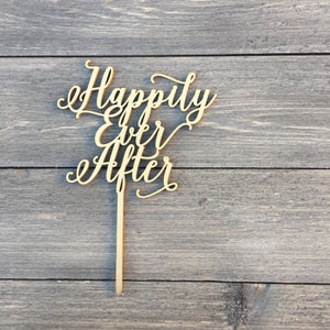 Happily Ever After Cake Topper, 6.5"W