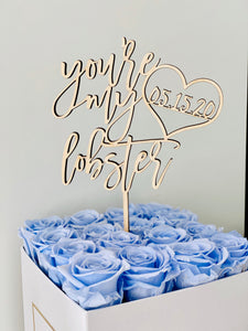 Personalized You're my Lobster Date Cake Topper, 6"W