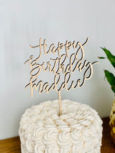 Load image into Gallery viewer, Personalized Happy Birthday Name Cake Topper, 6&quot;W
