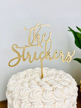 Load image into Gallery viewer, Personalized The Last Name Cake Topper, 6&quot;W
