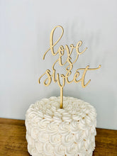 Load image into Gallery viewer, Love is Sweet Cake Topper, 6&quot;W
