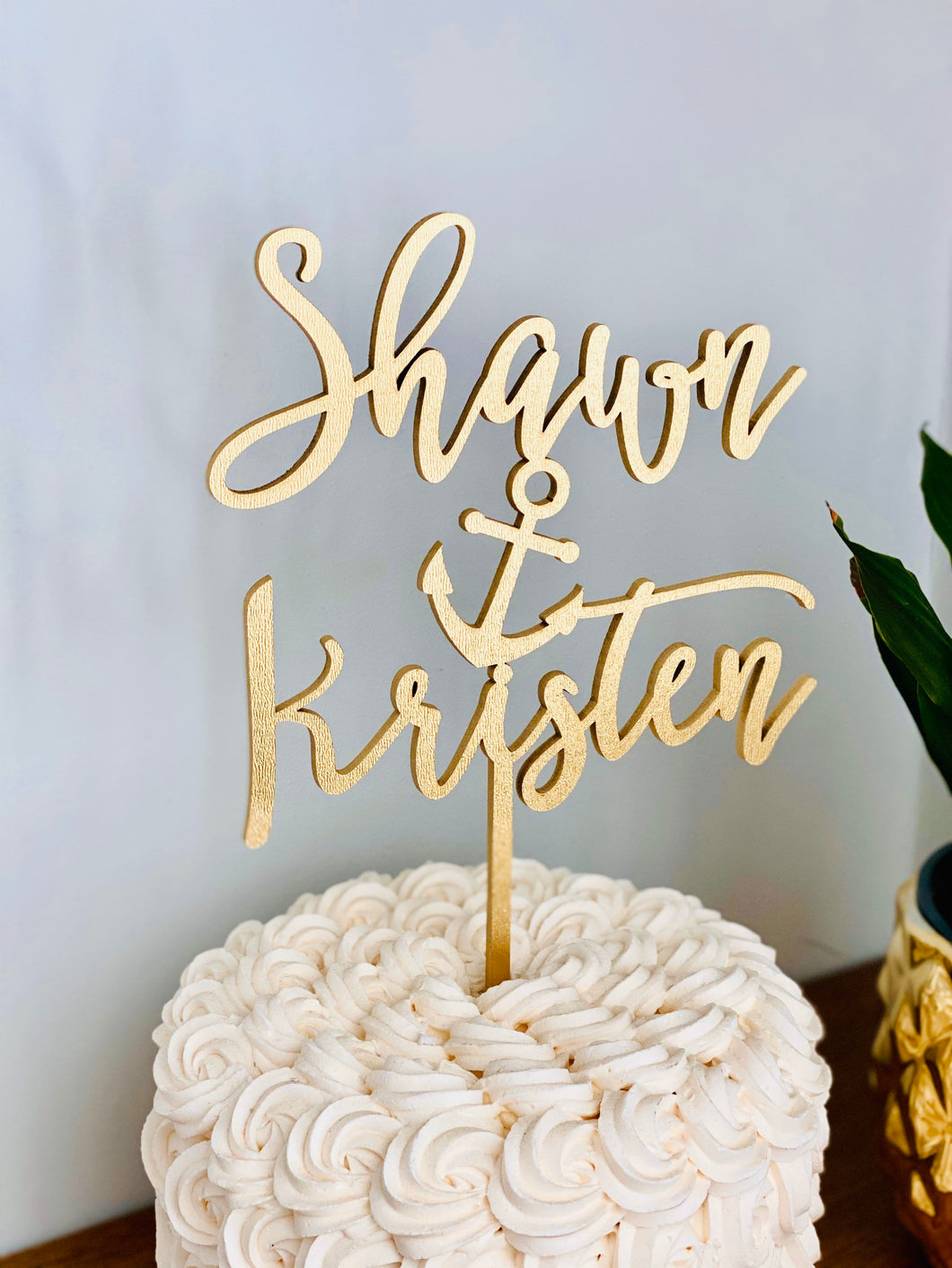 Personalized Name Anchor Name Cake Topper, 6