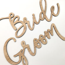 Load image into Gallery viewer, Bride &amp; Groom Chair Signs
