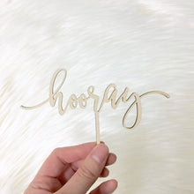 Load image into Gallery viewer, Hooray Cake Topper, 7&quot;W
