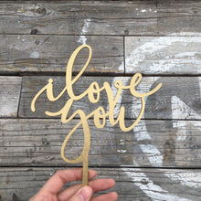 Load image into Gallery viewer, I Love You Cake Topper, 5&quot;W
